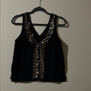 Black Sequin Embellished Women's Top